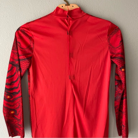 Hyde & Eek! | Red Dragon Overall Bodysuit Kids Halloween Costume - Picture 6 of 14